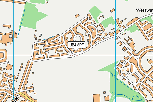 UB4 8PF map - OS VectorMap District (Ordnance Survey)