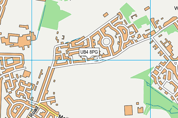 UB4 8PG map - OS VectorMap District (Ordnance Survey)