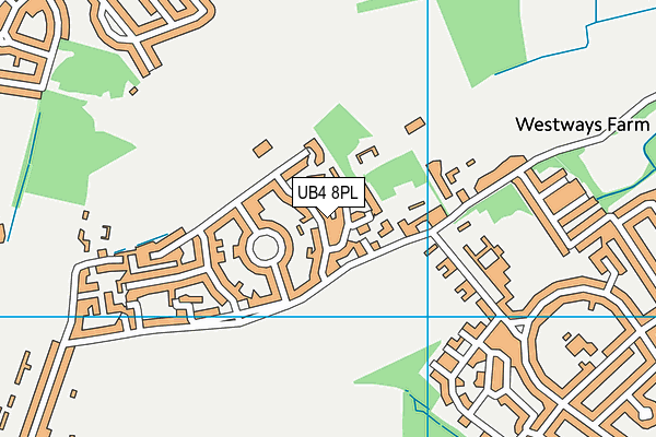 UB4 8PL map - OS VectorMap District (Ordnance Survey)