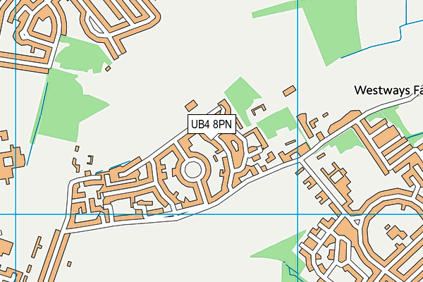 UB4 8PN map - OS VectorMap District (Ordnance Survey)