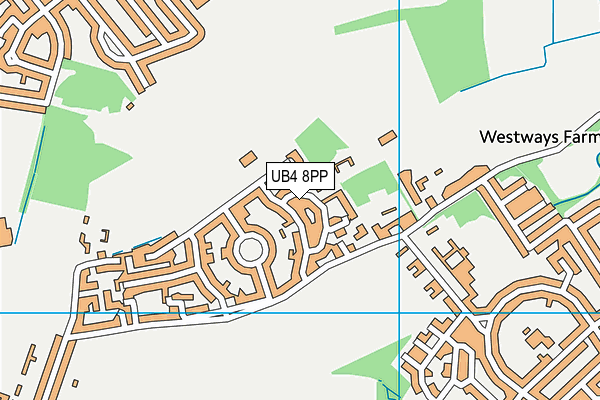 UB4 8PP map - OS VectorMap District (Ordnance Survey)