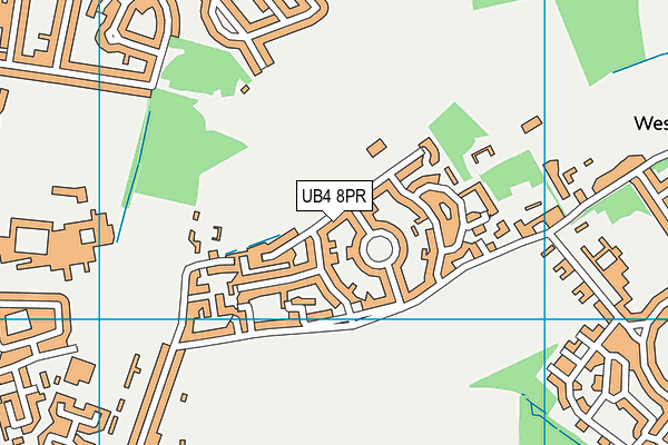 UB4 8PR map - OS VectorMap District (Ordnance Survey)