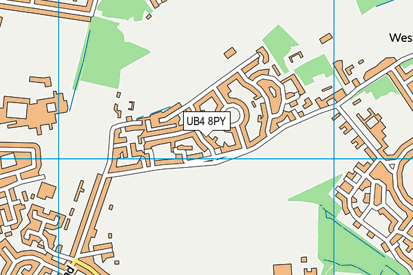 UB4 8PY map - OS VectorMap District (Ordnance Survey)