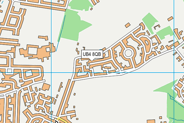 UB4 8QB map - OS VectorMap District (Ordnance Survey)
