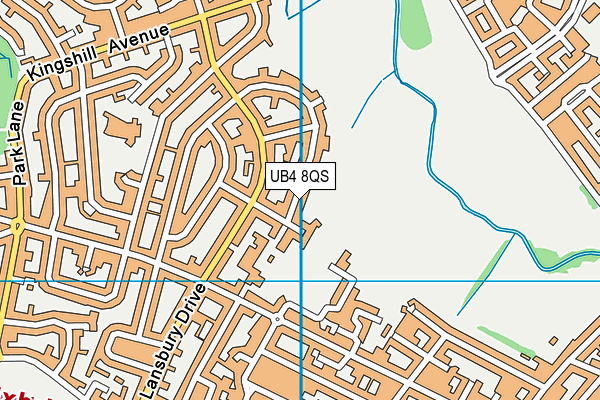 UB4 8QS map - OS VectorMap District (Ordnance Survey)