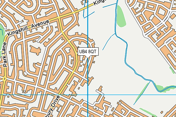 UB4 8QT map - OS VectorMap District (Ordnance Survey)