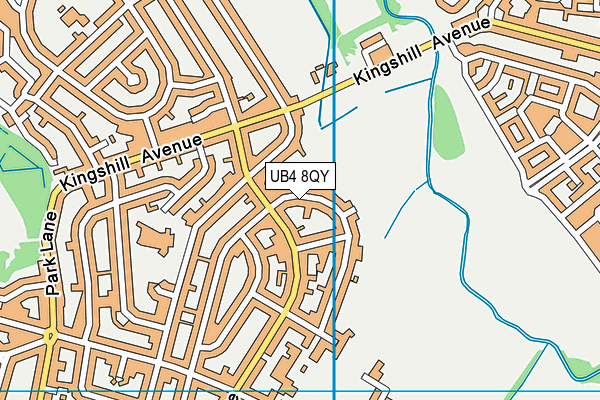 UB4 8QY map - OS VectorMap District (Ordnance Survey)