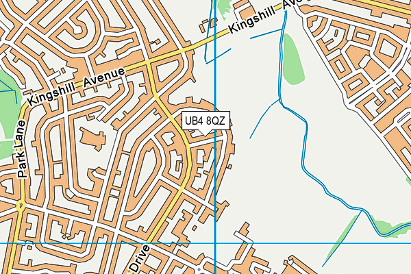 UB4 8QZ map - OS VectorMap District (Ordnance Survey)