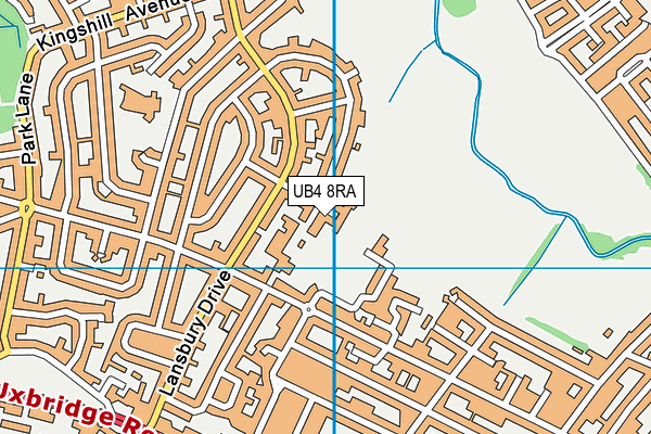 UB4 8RA map - OS VectorMap District (Ordnance Survey)