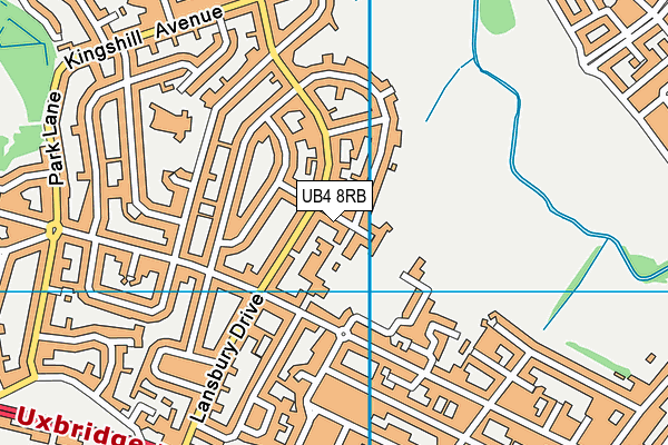 UB4 8RB map - OS VectorMap District (Ordnance Survey)