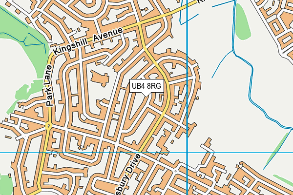 UB4 8RG map - OS VectorMap District (Ordnance Survey)