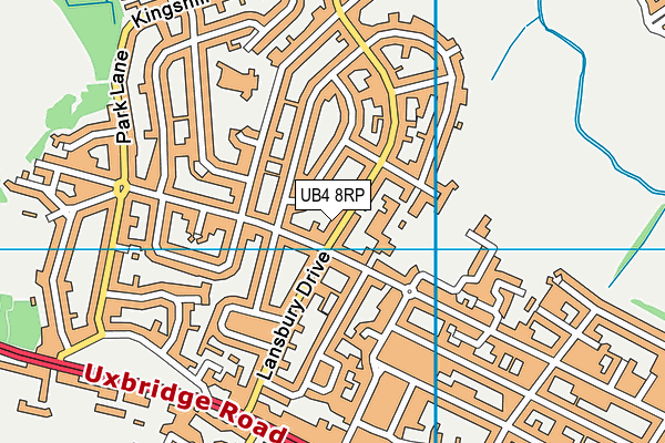 UB4 8RP map - OS VectorMap District (Ordnance Survey)