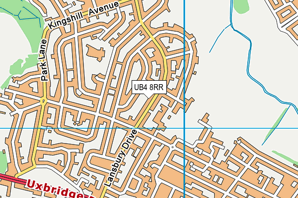 UB4 8RR map - OS VectorMap District (Ordnance Survey)