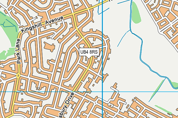 UB4 8RS map - OS VectorMap District (Ordnance Survey)
