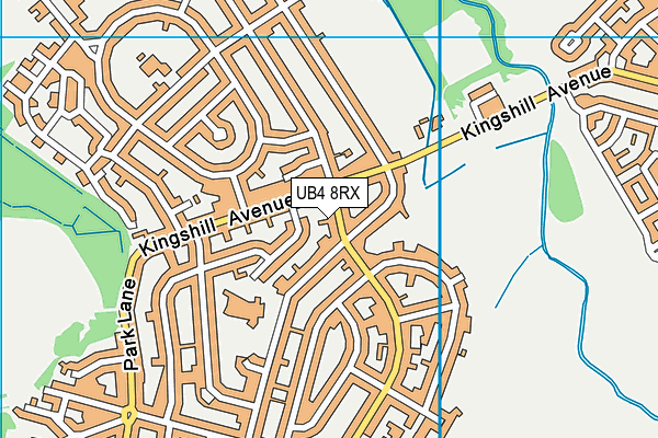 UB4 8RX map - OS VectorMap District (Ordnance Survey)
