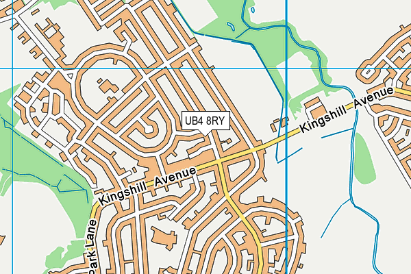 UB4 8RY map - OS VectorMap District (Ordnance Survey)
