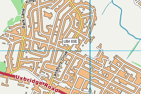 UB4 8SE map - OS VectorMap District (Ordnance Survey)