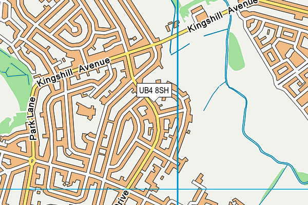 UB4 8SH map - OS VectorMap District (Ordnance Survey)