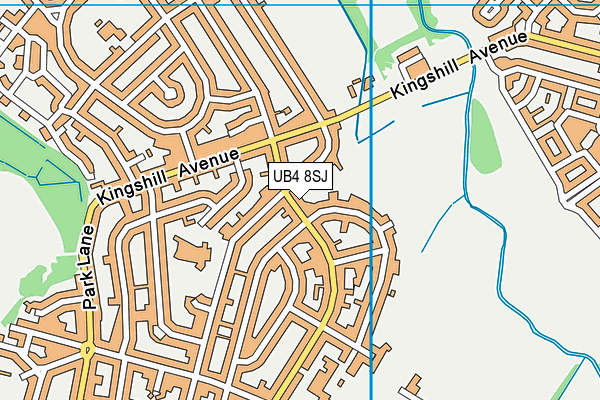 UB4 8SJ map - OS VectorMap District (Ordnance Survey)