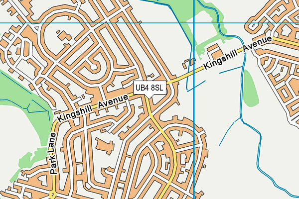 UB4 8SL map - OS VectorMap District (Ordnance Survey)