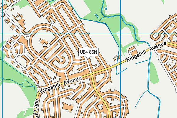UB4 8SN map - OS VectorMap District (Ordnance Survey)