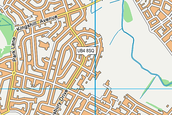 UB4 8SQ map - OS VectorMap District (Ordnance Survey)