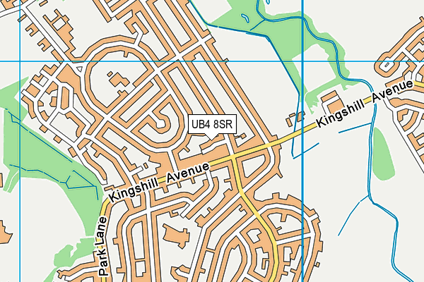 UB4 8SR map - OS VectorMap District (Ordnance Survey)