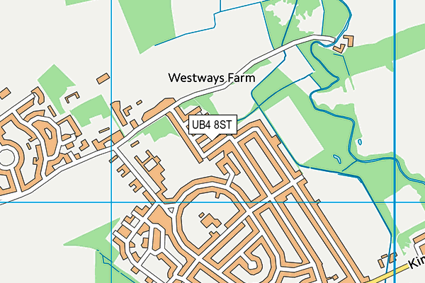 UB4 8ST map - OS VectorMap District (Ordnance Survey)