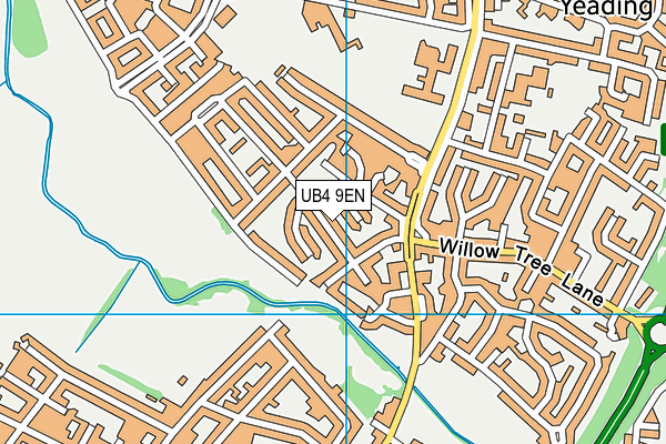 UB4 9EN map - OS VectorMap District (Ordnance Survey)