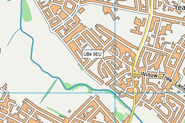 UB4 9EU map - OS VectorMap District (Ordnance Survey)