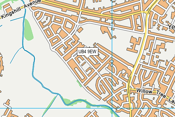 UB4 9EW map - OS VectorMap District (Ordnance Survey)