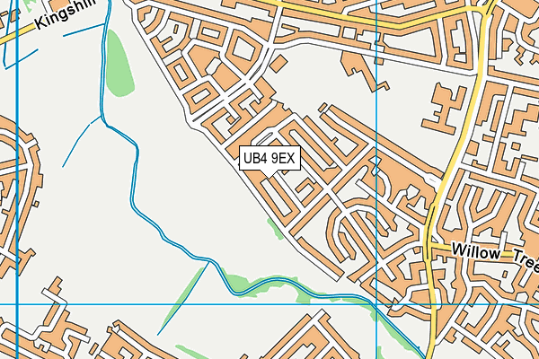 UB4 9EX map - OS VectorMap District (Ordnance Survey)