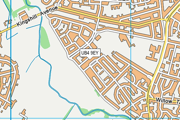 UB4 9EY map - OS VectorMap District (Ordnance Survey)