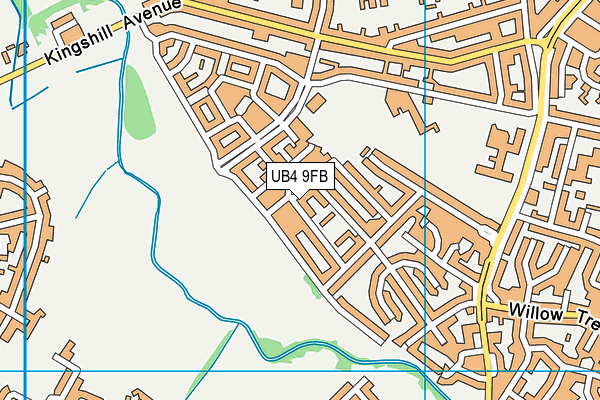 UB4 9FB map - OS VectorMap District (Ordnance Survey)