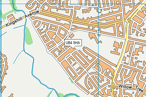 UB4 9HA map - OS VectorMap District (Ordnance Survey)