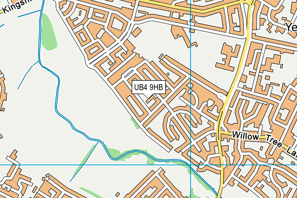 UB4 9HB map - OS VectorMap District (Ordnance Survey)