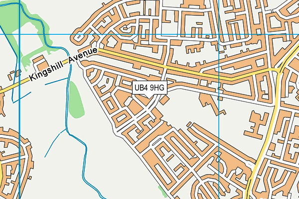 UB4 9HG map - OS VectorMap District (Ordnance Survey)