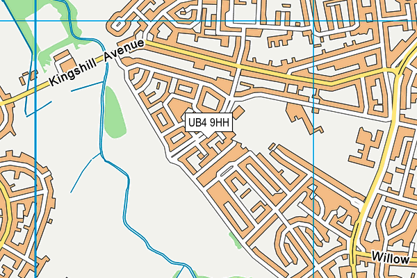 UB4 9HH map - OS VectorMap District (Ordnance Survey)