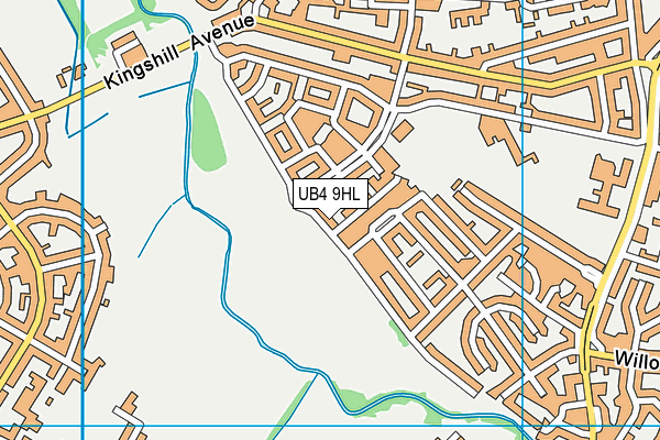 UB4 9HL map - OS VectorMap District (Ordnance Survey)