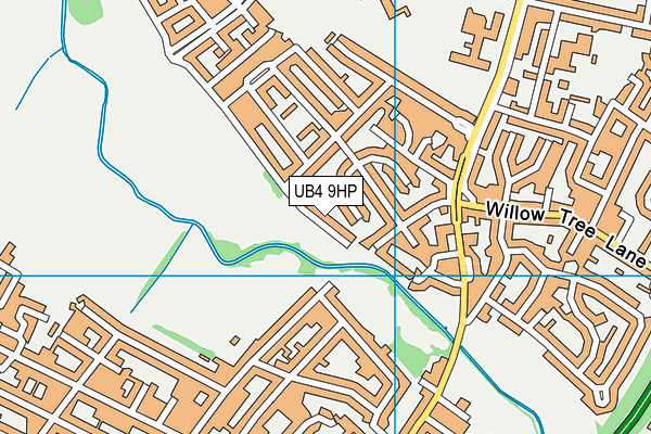 UB4 9HP map - OS VectorMap District (Ordnance Survey)