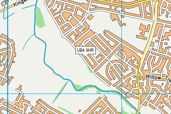 UB4 9HR map - OS VectorMap District (Ordnance Survey)