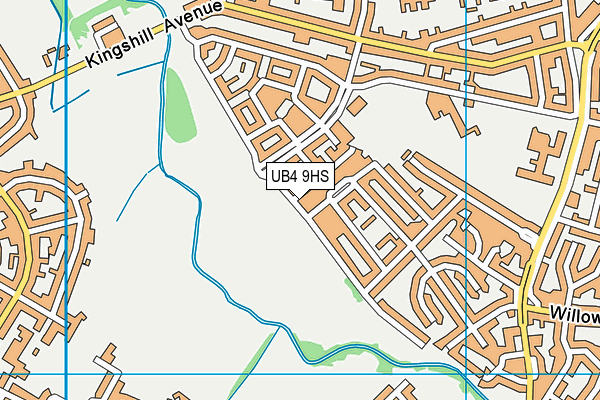 UB4 9HS map - OS VectorMap District (Ordnance Survey)