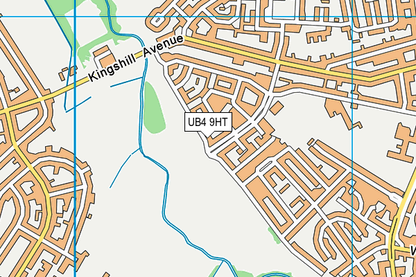 UB4 9HT map - OS VectorMap District (Ordnance Survey)