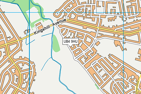 UB4 9HU map - OS VectorMap District (Ordnance Survey)