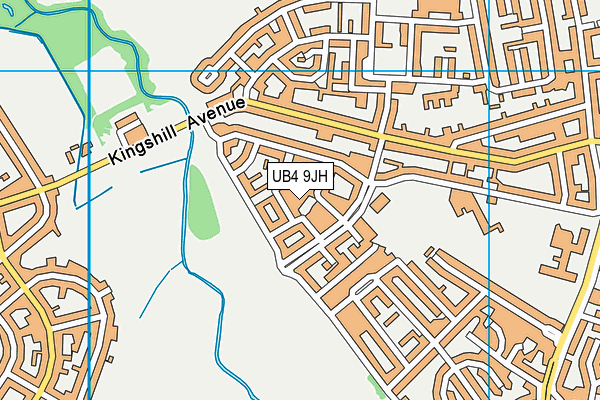 UB4 9JH map - OS VectorMap District (Ordnance Survey)