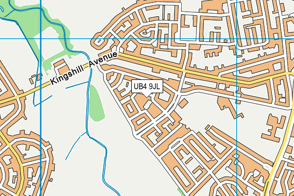 UB4 9JL map - OS VectorMap District (Ordnance Survey)