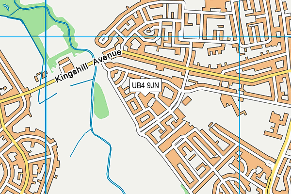 UB4 9JN map - OS VectorMap District (Ordnance Survey)