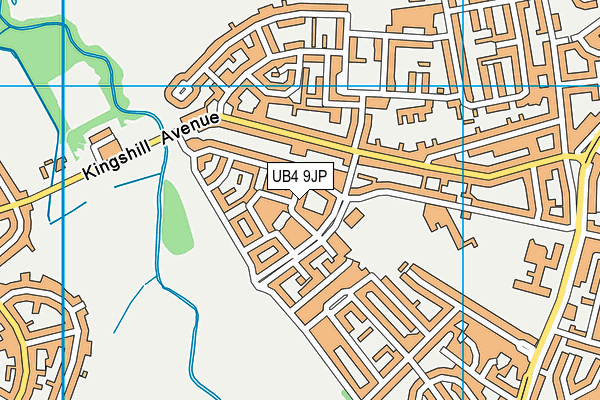 UB4 9JP map - OS VectorMap District (Ordnance Survey)