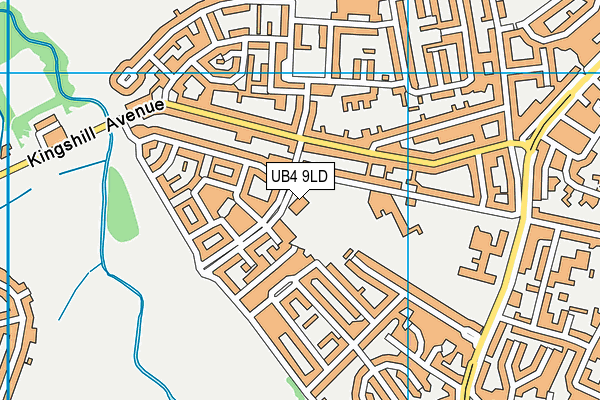 UB4 9LD map - OS VectorMap District (Ordnance Survey)