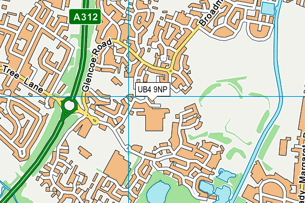 UB4 9NP map - OS VectorMap District (Ordnance Survey)